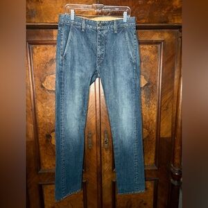 EUC Rag & Bone- Standard Issue Button Fly Jeans in Color Worn Blue. Size 31